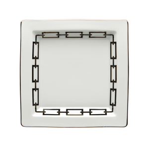 Ginori Catene Black Large Square Vide Poche - 9.5"